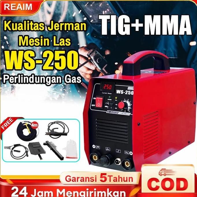 SINISTER- Reaim TIG&MMA 2IN1 Ws-250 mesin las Inverter Argon Spot Welding mesin las Listrik 450 Watt