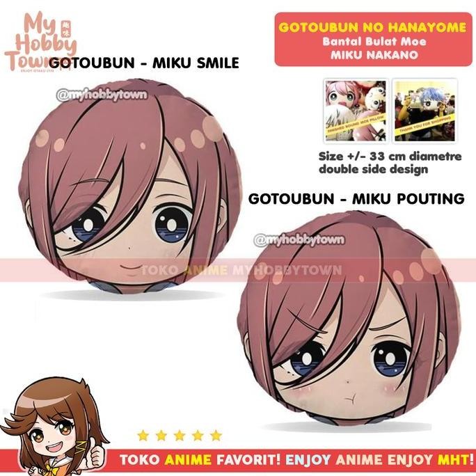 Bantal Bulat Anime Gotoubun : Miku Nakano