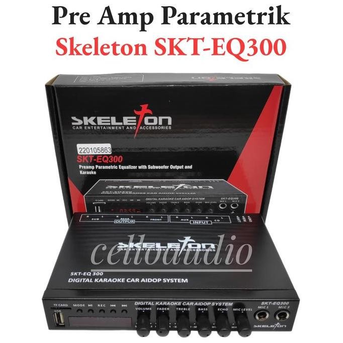 Promo Pre Amp Parametrik SKELETON SKT-EQ300 Bluetooth Equalizer Mobil SKT EQ 300 Diskon