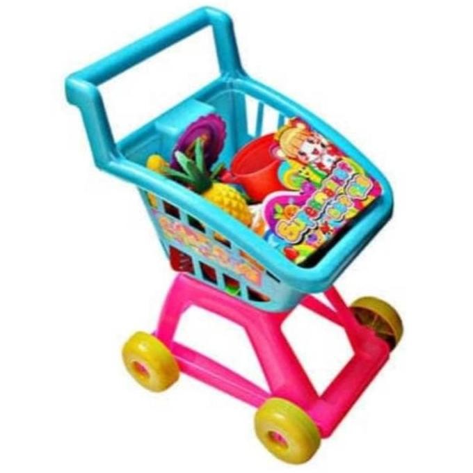 Mainan anak troli masakan - mainan troli - keranjang masakan troli