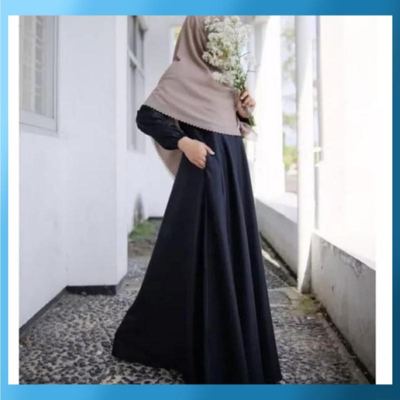 Promo Gamis wanita putih polos/NADIRA MAXI DESS/S M L XL XXL/dress wanita matt Crinkel Airflow - 202