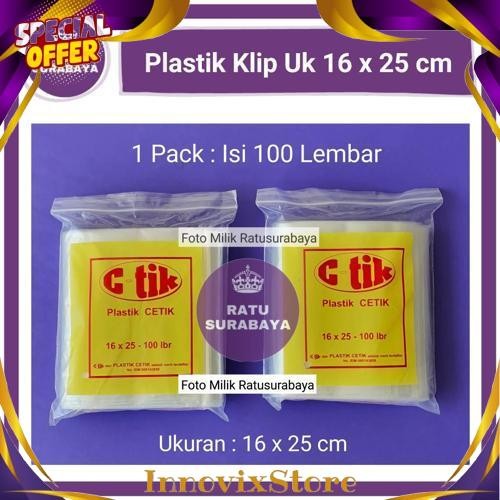 GROSIR Plastik Klip uk 16x25 cm Ziplock Bening Packing Makanan