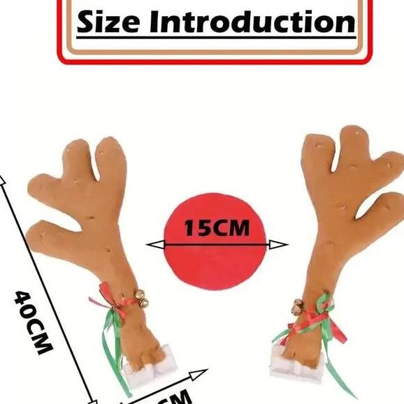 DF177>> Tanduk Rusa Mobil Dekorasi Natal Hiasan Tanduk Rusa Ukuran Jumbo