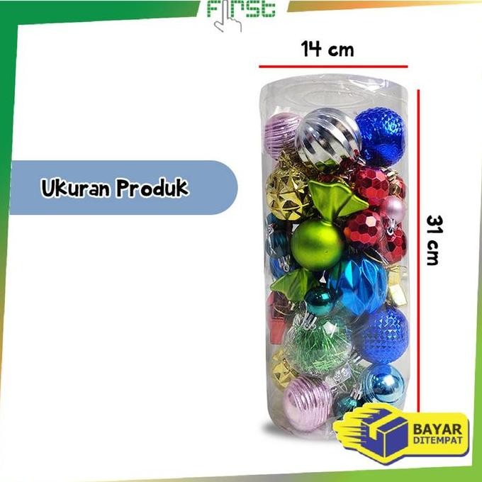 DF110 >> [COD] FH C694 Paket Dekorasi Pohon Cemara Serbaguna Hiasan Aksesoris Gantungan Bola Natal D