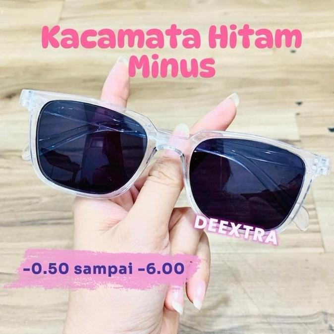 Kacamata Hitam Minus Pria Wanita -050 Sd -600 | Kacamata Minus Hitam
