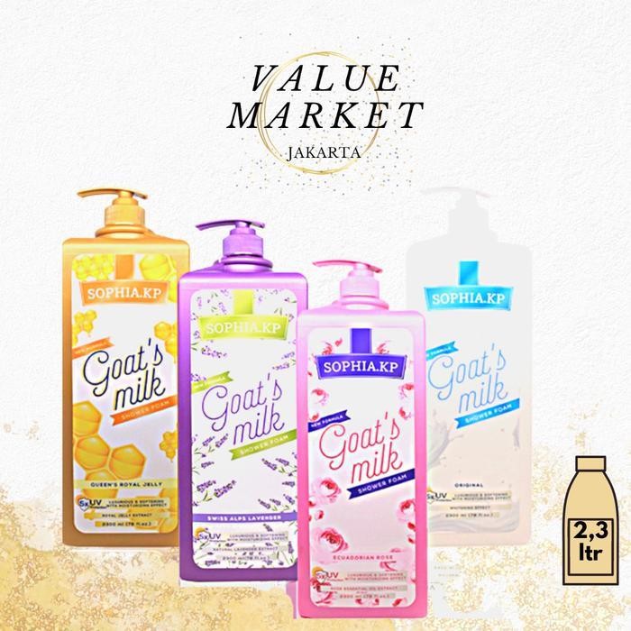 SOPHIA KP  Goats Milk Shower Foam 2300ml Sabun Cair Susu Kambing
