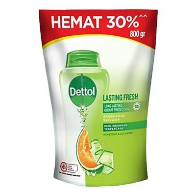 Dettol Antibacterial Body Wash Lasting Fresh Sabun Mandi Cair 800gr