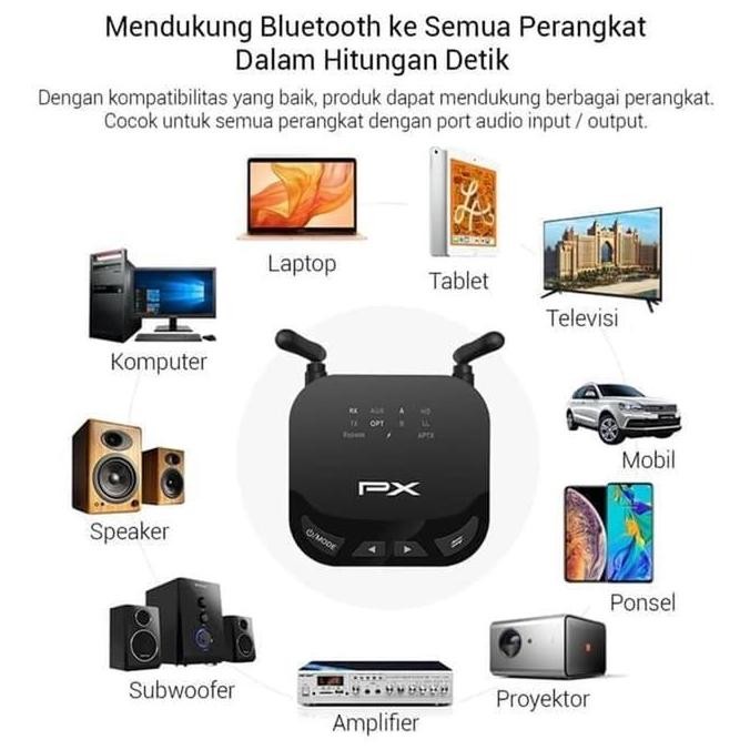 Bluetooth Receiver Transmitter PX BRX3600 BRX-3600 Audio 5.1