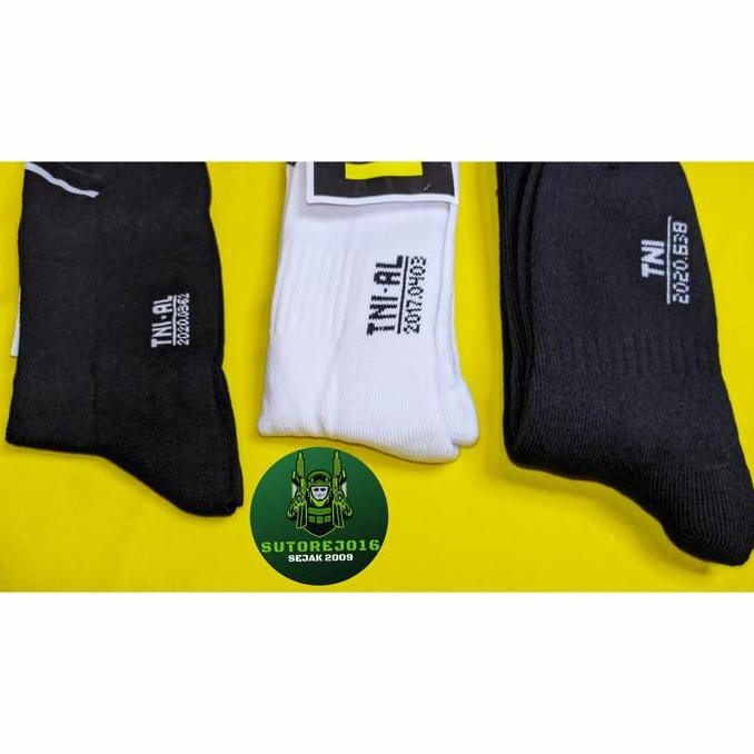 Kaos Kaki Hitam Putih Pdh Pdl Olahraga Asli Jatah Tni