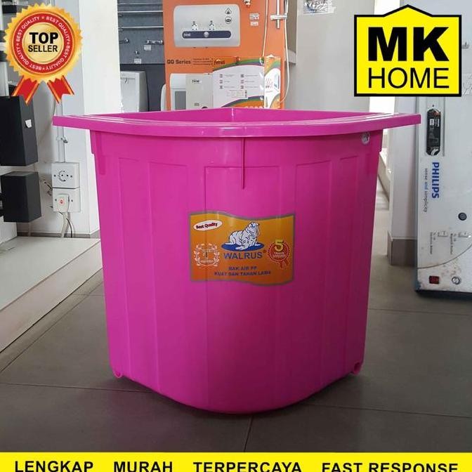 Bak Air Walrus Sudut Kamar Mandi Pink 120L