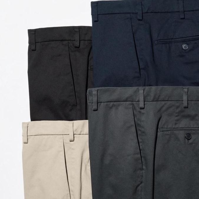Promo Celana Chino Slim Fit UNIQLO Original Pria Panjang Stretch COD
