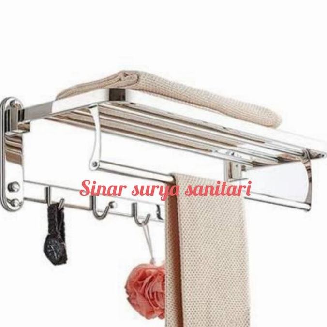 Rak Handuk Lipat Stainless 304 / Gantungan Handuk Stainless 304