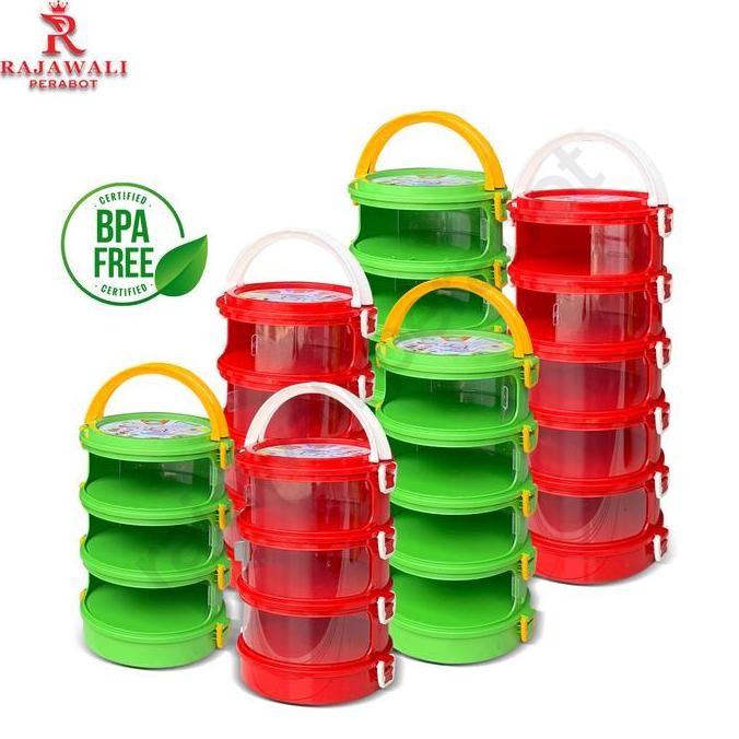 Tudung Saji Susun 4 Rak Susun Penutup Makanan Transparan