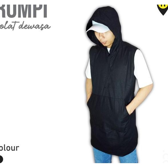 Rompi Sholat Pria Dewasa Hoodie Zipper Baju Kokorompi Muslimcustom