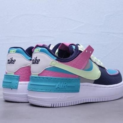 Nike Air Force 1 Shadow Barely Volt Oracle Aqua
