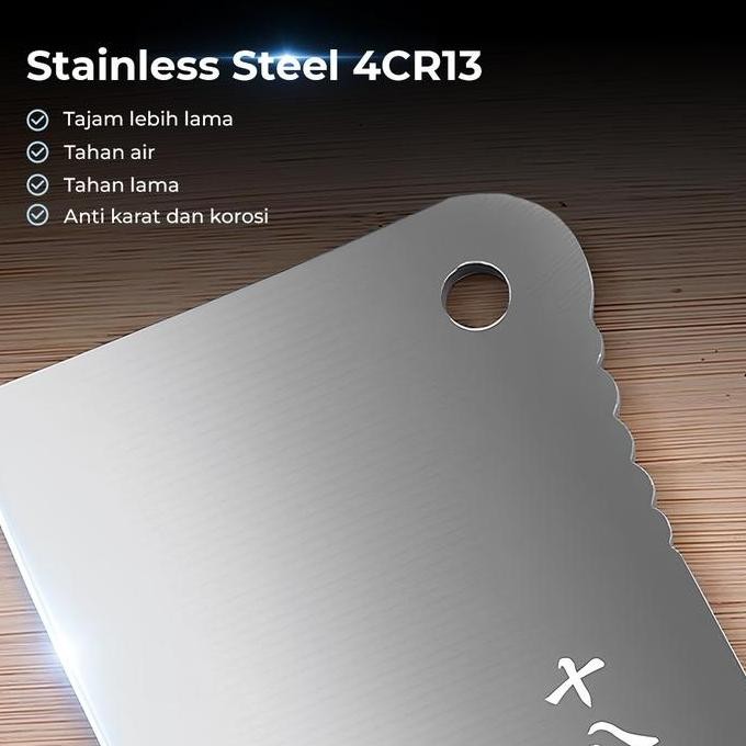 Pisau Golok Dapur Potong Daging Pisau Baja Besar Super Tajam Stainless