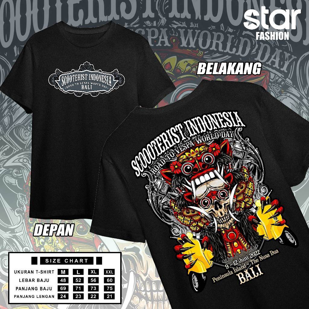 KAOS VESPA WORLD DAYS 2022 | T-SHIRT VWD 2022 BALI | SCOOTERIST INDONESIA | DRYCO