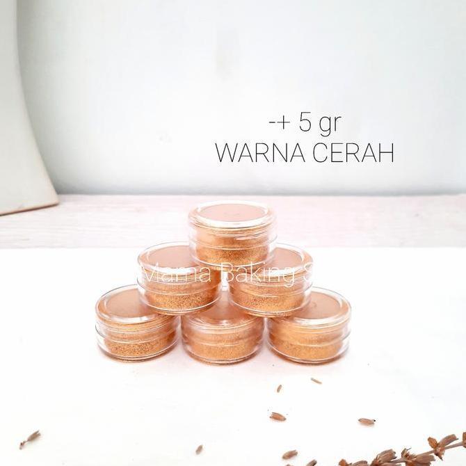 Torta- Edible Gold Luster Lustre Duster Dust Gold Powder Topping Bubuk Emas