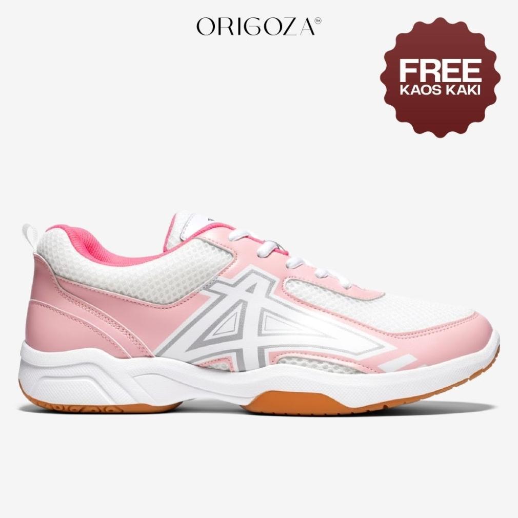 BEST DEALS ORIGOZA Sepatu Tenis Badminton Padel Wanita Le Manta Putih Pink - Outsole Non Marking Ori