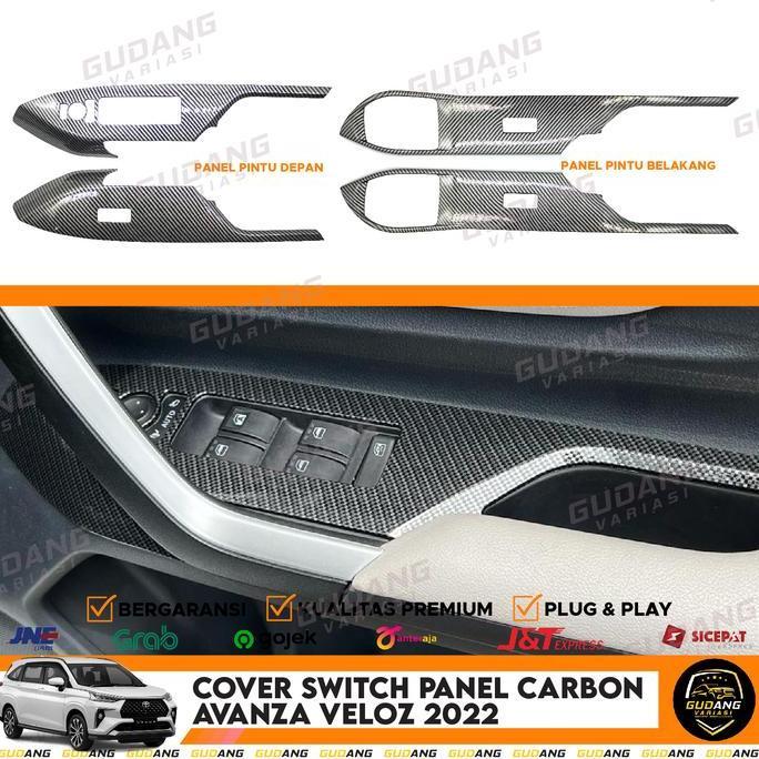 * Cover Switch Panel Avanza Veloz 2022 Carbon *