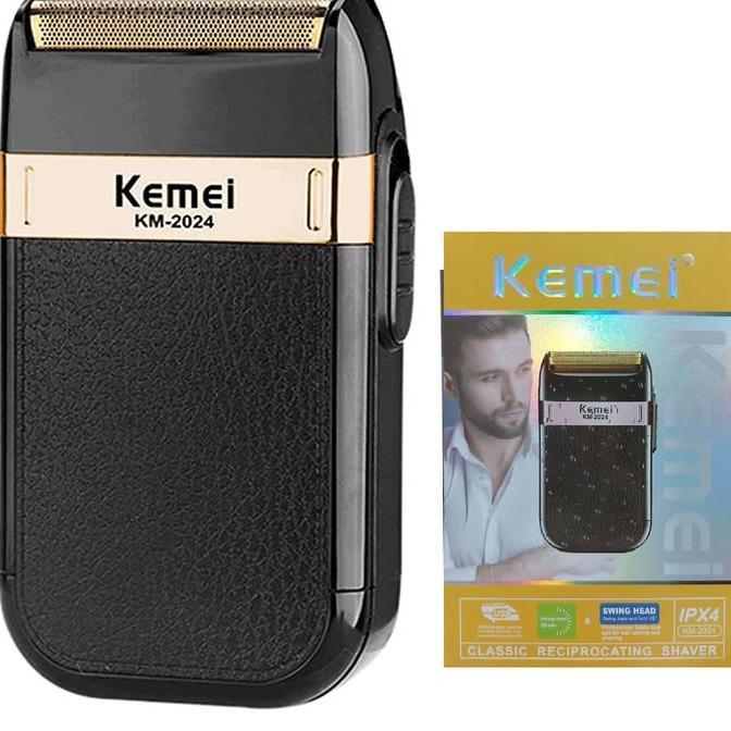 KEMEI KM-2024 SHAVER WATERPROOF ALAT MESIN CUKUR JENGGOT KEMEI KM 2024