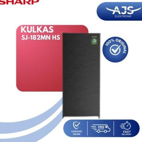 Kulkas 1 Pintu Sharp 182 N Hs Rak Kaca Tinggi 120Cm 166 Liter Hitam