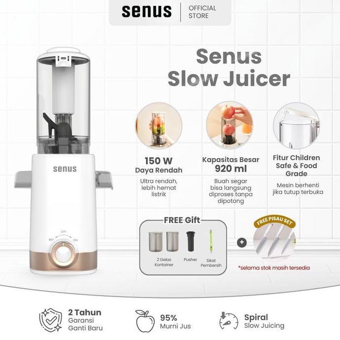 Senus Slow Juicer Pengekstrak Buah Tanpa Ampas