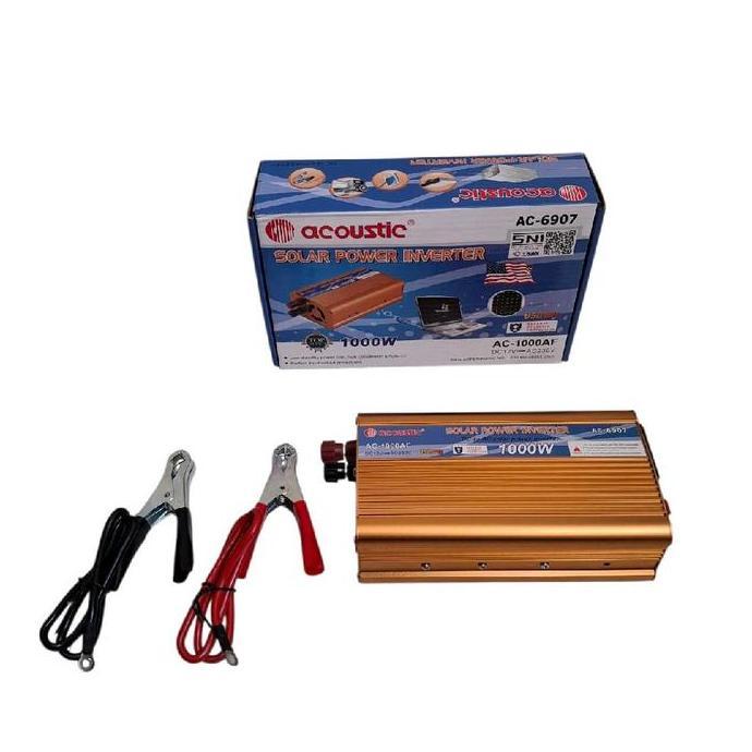 INVERTER ACOUSTIC 1000 WATT DC 12V AC 1000AF INVERTER DC TO AC + USB ACOUSTIC AC-6907 HARGA KHUSUS