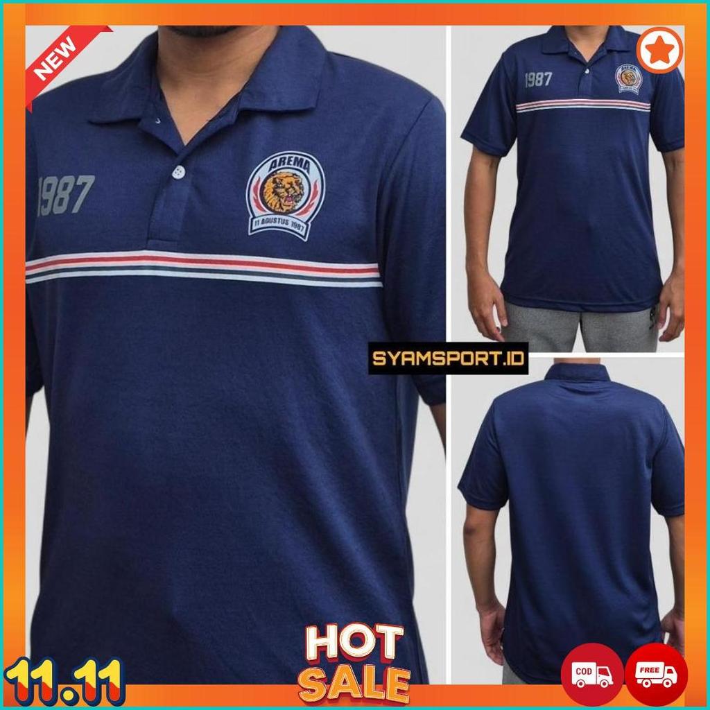 Kaos Polo Jersey Arema FC Singa Bertindik 1987 Model Bisa 2 Krah Terbaru / Polo Arema FC 2026 Polo B