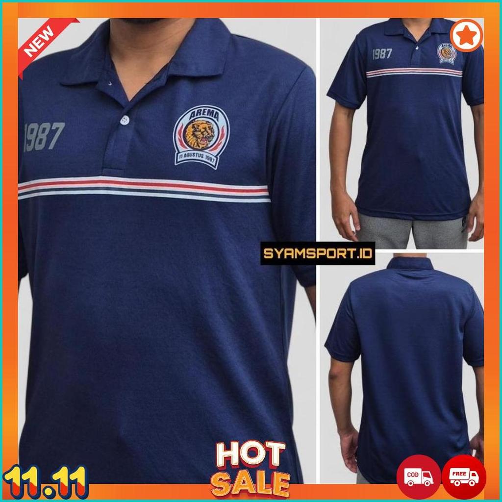 Kaos Polo Jersey Arema FC Singa Bertindik 1987 Model Bisa 2 Krah Terbaru / Polo Arema FC 2026 Polo B