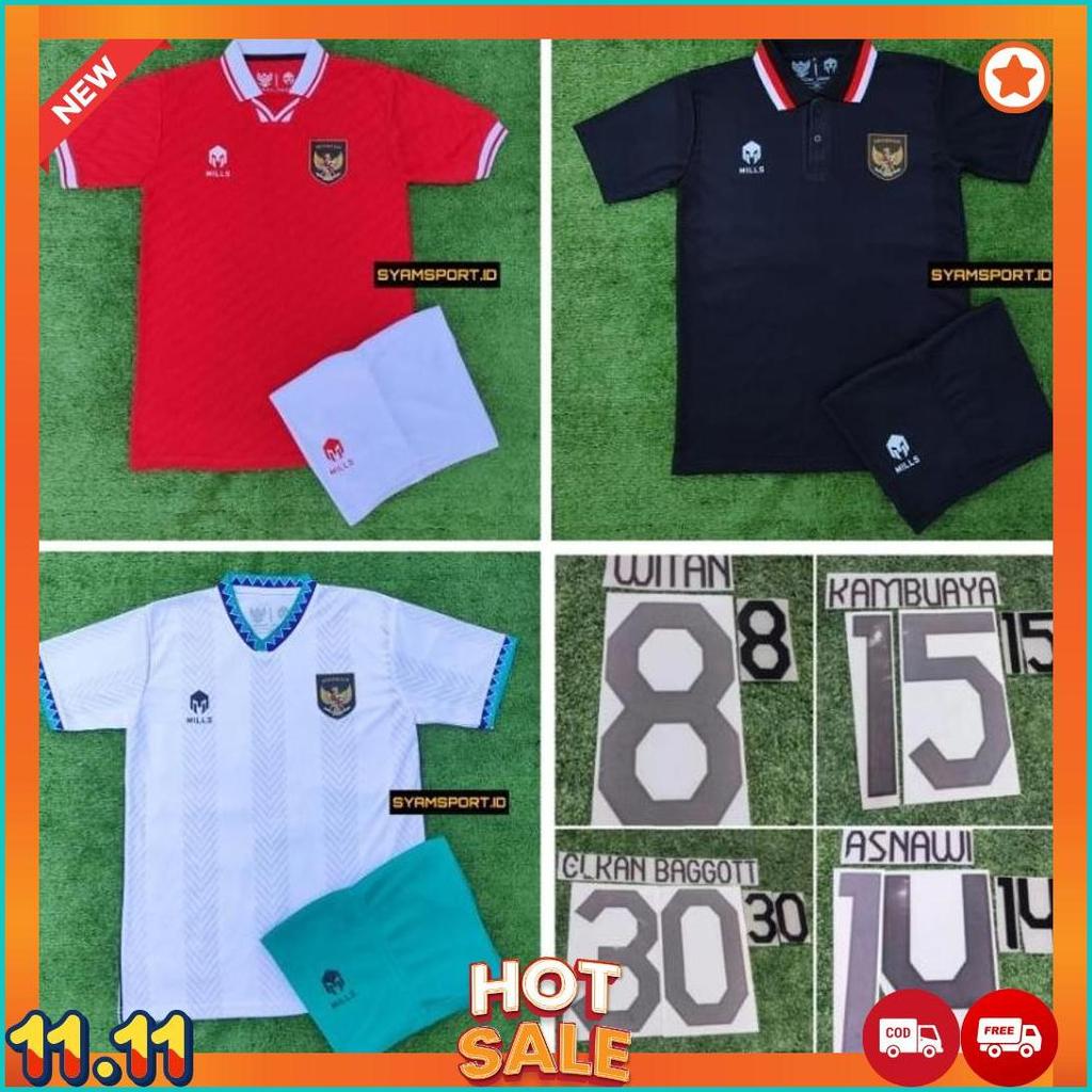 Jersey Timnas Indonesia Lengkap Fullset (Baju+Celana) Supporter Version Terbaru 2022 2023 / Jersey H