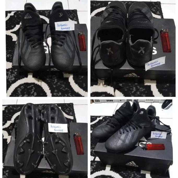 /////] sepatu Bola Adidas X 19.3 anak BEKAS hitam size 35