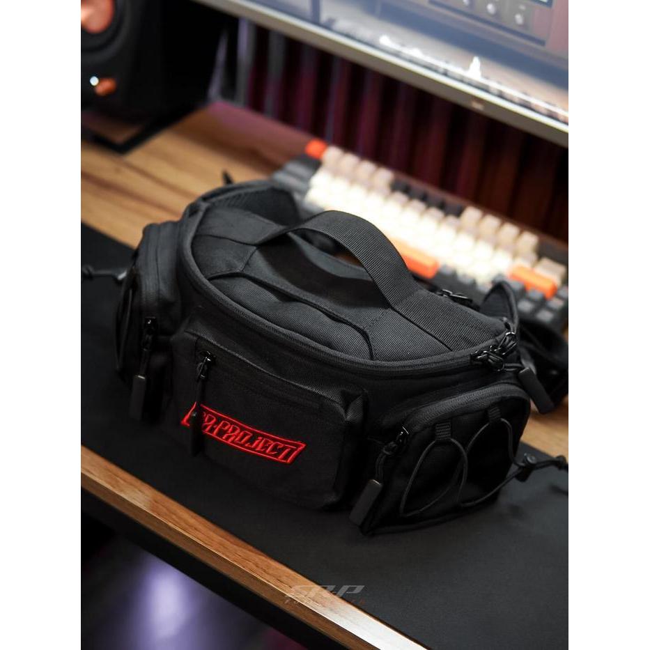 FLASH SALE - waistbag SR-PROJECT NV Black Edition waterproof | Tas slempang motoran