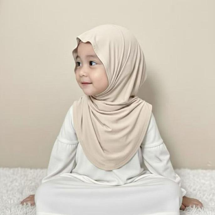 Scarf- Hijab Instan Bergo Huma Jiso Inner Meleyot Anak 3 - 6 Tahun | Bahan Jersey Cooltech 4 In 1