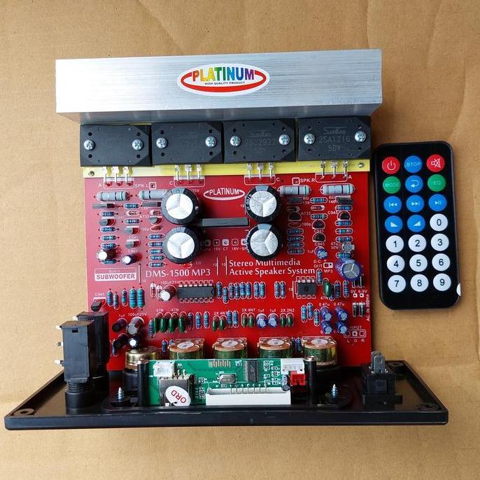 DMS 1500 MP3 KIT SPEAKER AKTIF SANKEN MP3 PLATINUM KIT PCB SPEKER AUDIO SOUND SISTEM STEREO WATT LOU