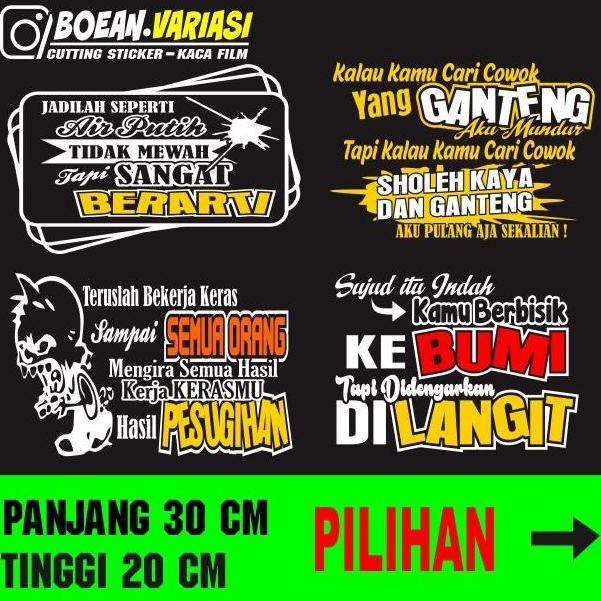 Gogo- Sticker Kaca Mobil Sticker Keren Sticker Kata Kata