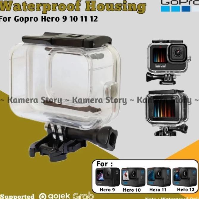 Waterproof Case Underwater Housing for Gopro Hero 13 / Gopro 12 / Gopro 11 / Gopro 10 / 9 Black Disk