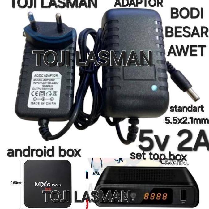 ( Adaptor Stb Set Top Box Bok 5V 2A ) Adapter  Colokan Psu Travo Power Supply Android Box Bok Stb Ad