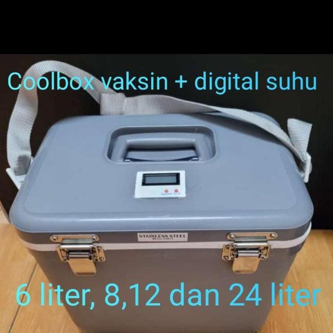 Box Vaccine cooler l Cooler box vaccine plus suhu digital