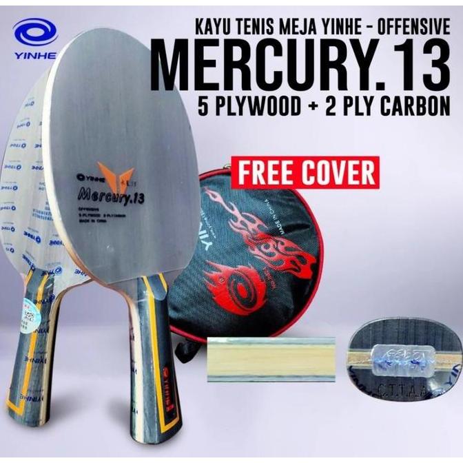 Bet Bat Pingpong Tenis Meja Yinhe Mercury Y13 Fiber / Bet Pingpong Yinhe Y13 Original
