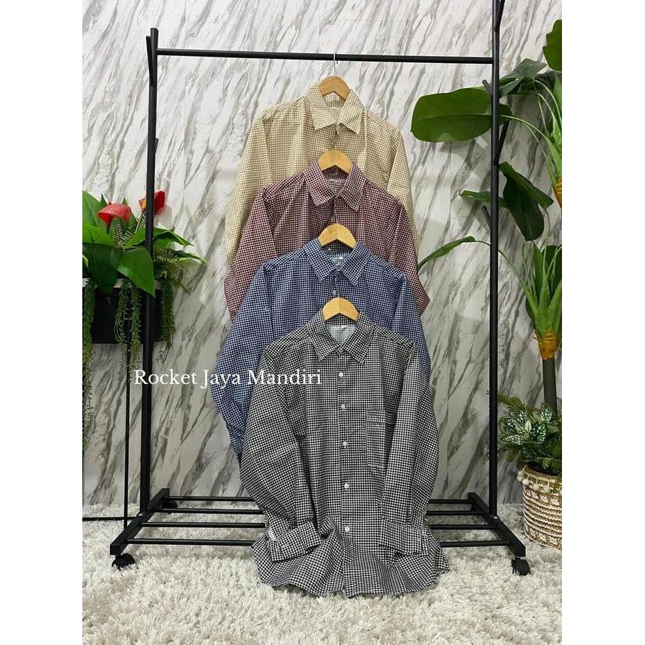 DR285 - Kemeja Una Top Katun Kotak Wanita Ld 120 | Atasan Wanita
