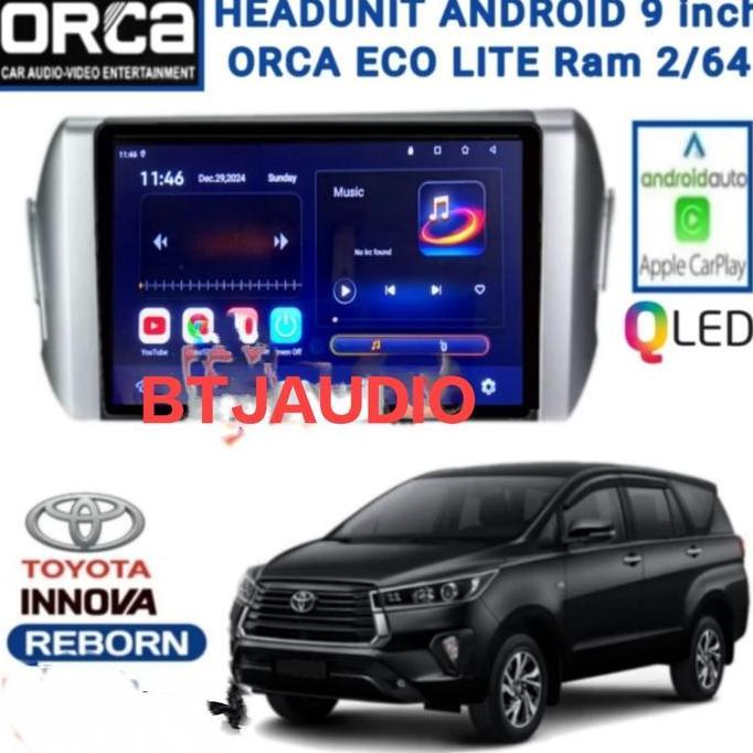 Head Unit Tape Tv Mobil Double Din Android Merk Orca, Dhd Atau Skeleton Untuk Innova Reborn Bluetoot