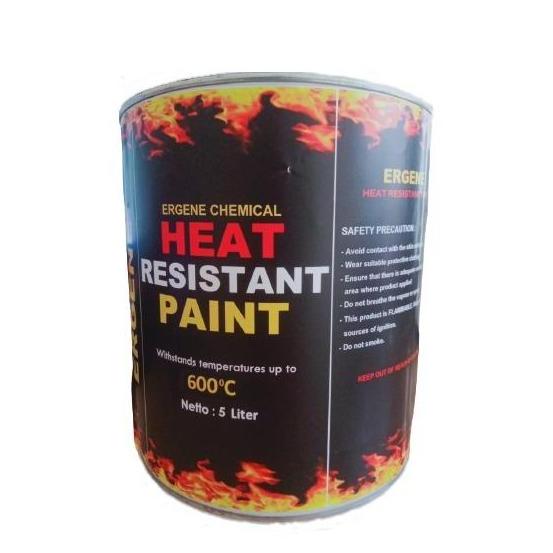 ERGENE 600C 5Liter Silver - Heat Resistant Paint - High Temperature - Hi-temp - Cat tahan panas 600 