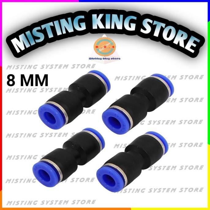 Fitting Pneumatic Slip Lock Joiner 8 Mm Mist Nozzle Selang Pu 8Mm