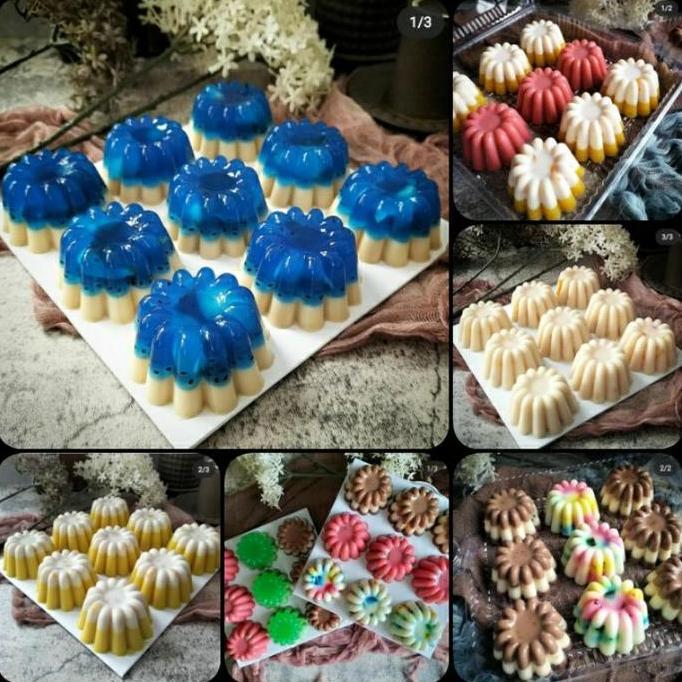 Wosh- Cetakan Agar Puding Mini Bavaya Classic Twister Jelly Bunga Ulir Puding Green Leaf 0951
