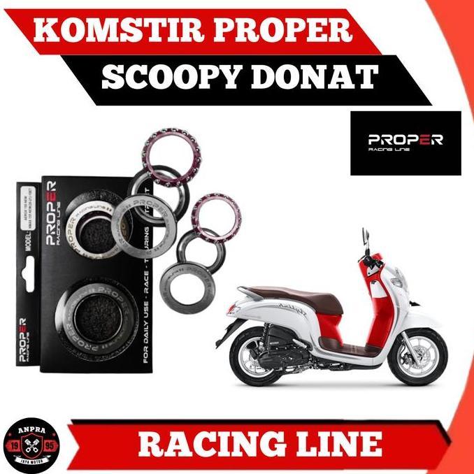 Komstir Proper Racing Honda Scoopy Donat Original Proper Ball Race Pnp