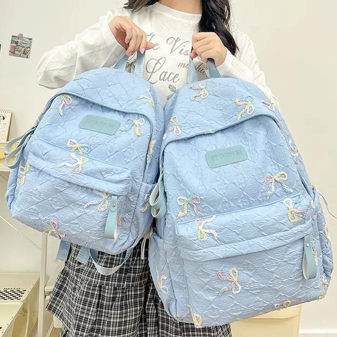 Tas Ransel Anak Perempuan Korean Style Fashion Perguruan Kapasitas Besar asu Tas Ransel Wanita Korea