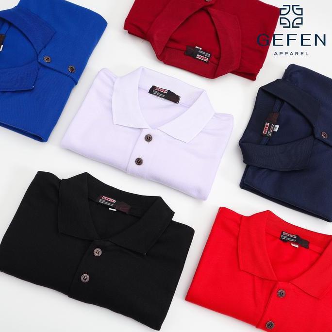 Gntg- Gefo - Polo Shirt Pria Kaos Polo Pria Grosir Baju Seragam Kerja Polos Kantong