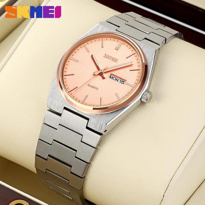 Watch- Jam Tangan Pria Analog Tali Stainless Steel Skmei 9288