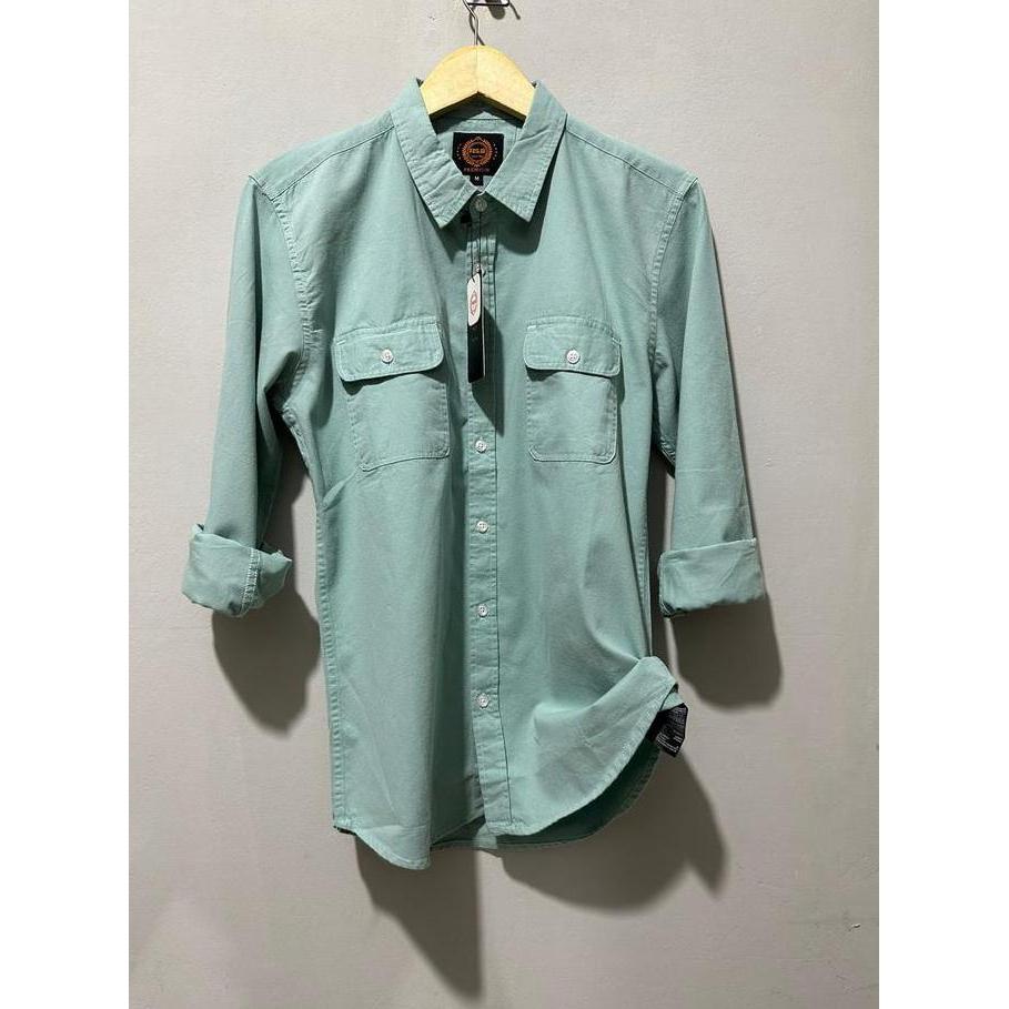Goboys- Fds Id - Kemeja Pria Kerah Fashion Lengan Panjang Slim-Fitting Katun Tuwil Sweding